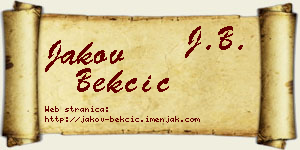 Jakov Bekčić vizit kartica